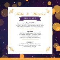 Funky Wedding Menu Square Video template