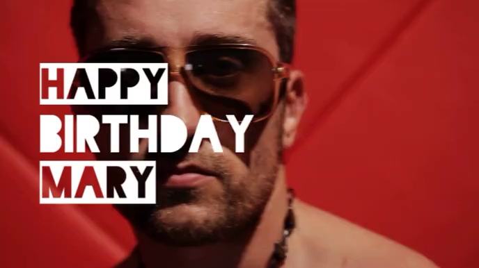 Funny Birthday Video Card GReeting Sexy Man Digital na Display (16:9) template