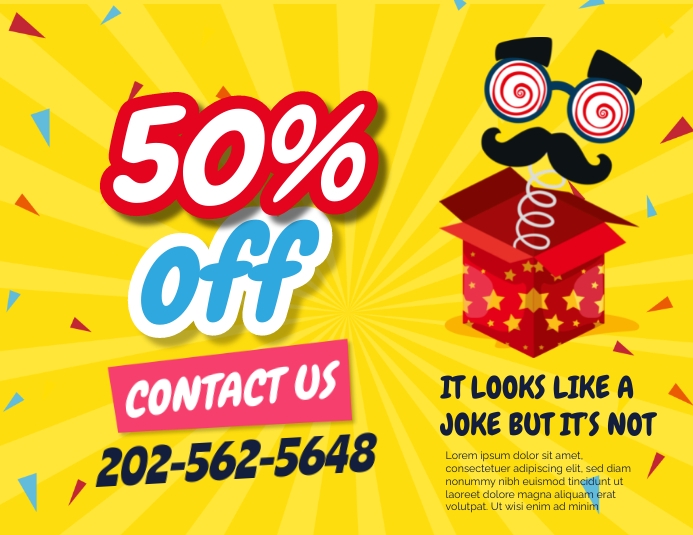 Funny Box Sale Ads Template | PosterMyWall
