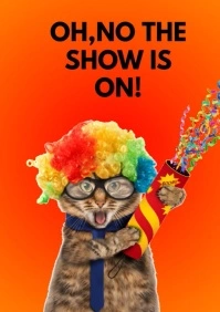 Funny cat A4 template