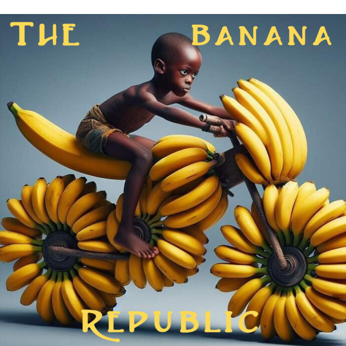 Funny Design With Banana Called Banana Republic  Instagram Post template