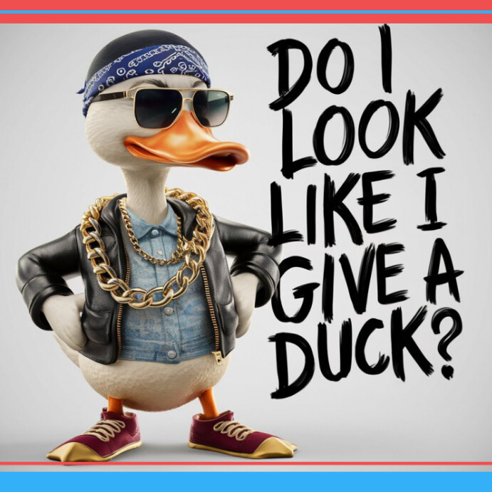 Funny Duck Meme Template | PosterMyWall