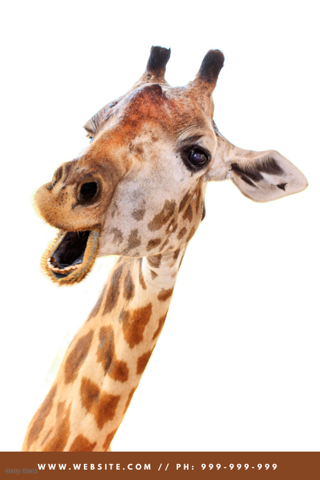 Sjabloon Grappige Giraffe Poster Postermywall