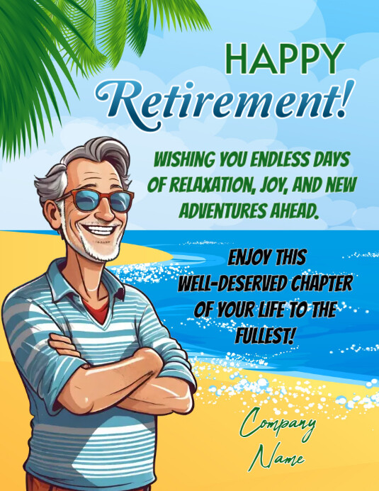 Funny Happy Retirement Company Card | PosterMyWall