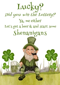 Funny St. Patrick's Day Card A6 template