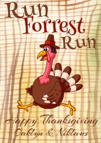 Funny Thanksgiving Greeting Card A6 template