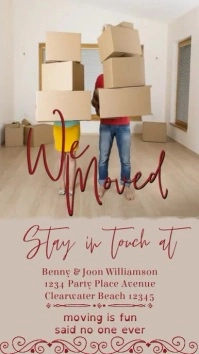 Funny We Moved Postcard Instagram Story template