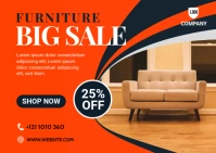 Furniture Banner Ad Postcard template