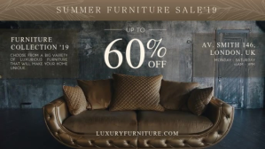 Brown Summer Furniture Sale Facebook Cover Video Template