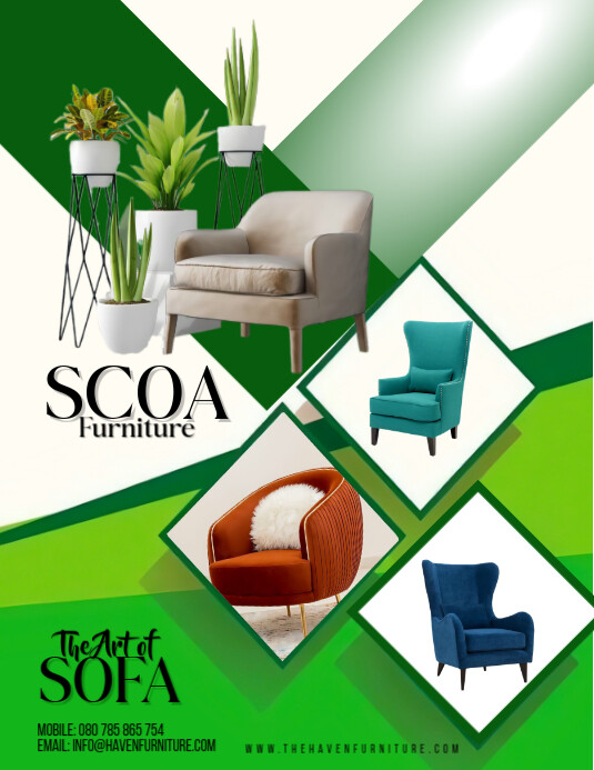 Furniture company Flyer Us letter Folheto (US Letter) template