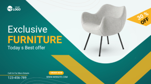สีเทอร์ควอยซ์ Furniture Discount Twitter post Twitter Post Template