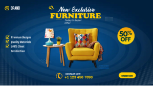 Blauw Furniture Sale Facebook Cover Video Template