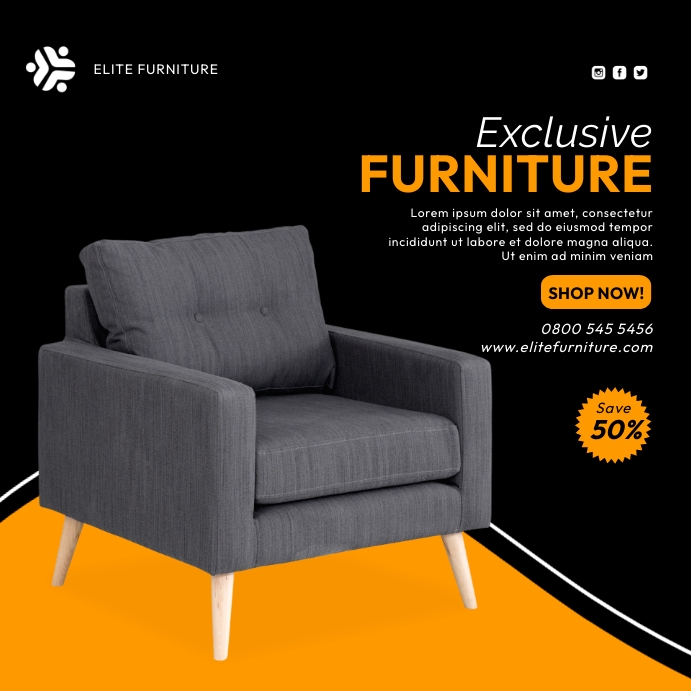 Furniture flyer Template PosterMyWall