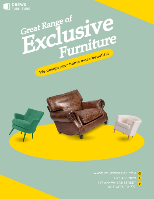 Furniture flyer template