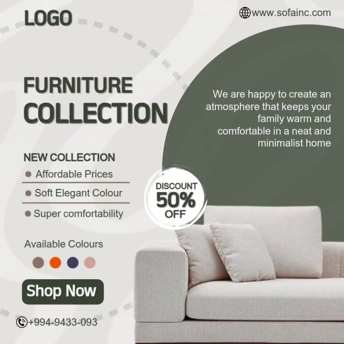 furniture for sale Instagram Plasing template