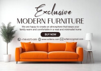 Bianco Modern Furniture Advertisement A4 Template