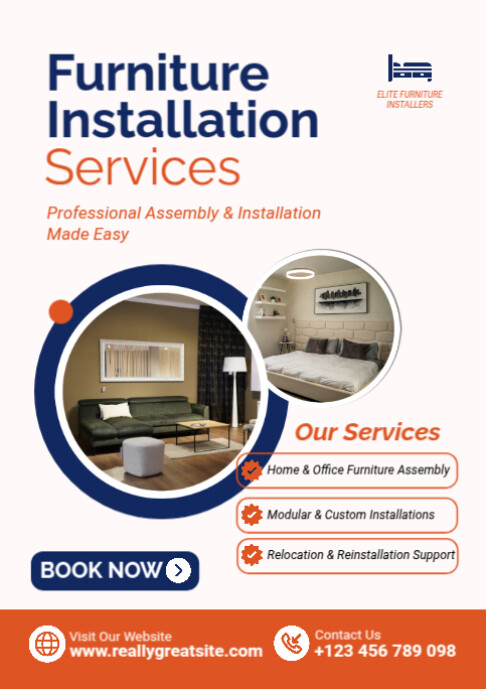 Copy of Furniture Installation Services Poster Template – Professional ...