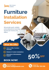 Furniture Installation Services Poster Template – Professional Home & Office Setup A2