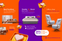 Furniture poster template