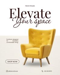 White Furniture Design Instagram Portrait Template - Page 1