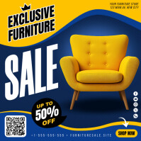 Purple Furniture Sale Instagram-opslag Template