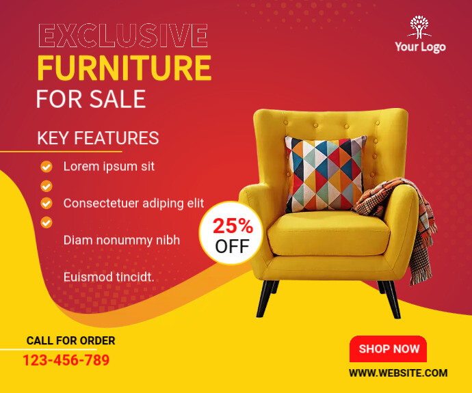 Furniture Sale Medium Rectangle Template | PosterMyWall