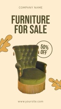 Furniture Sale Portrait Digital Display 9:16 Template Digitalanzeige (9:16)