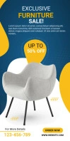 Furniture Sale Roll Up banner 3 X6 Rolbanner 3' × 6' template