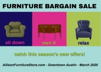 furniture ads, seasonal offers, muebleria, home Postcard template