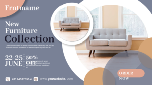 Grijs Furniture Sale Promotion Facebook Cover Video Template