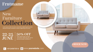 furniture sales ads Digitalt display (16:9) template
