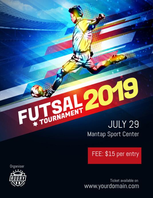Futsal Football Tournament Flyer Poster Template Futsal Football Tournament Flyer Poster Template