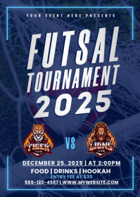 Futsal tournament A6 template
