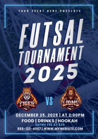 Futsal tournament A6 template