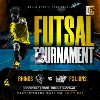 Futsal tournament instagram post flyer design template