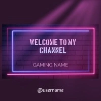 Amazing futuristic gaming neon video intro Square (1:1) template