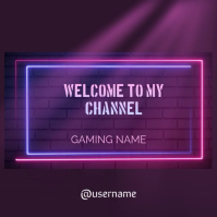 Purple YouTube Channel Welcome Cuadrado Template
