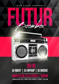 FUTUR BOOMBOX Flyer Template A6