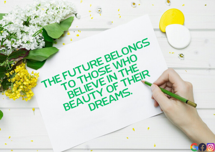FUTURE AND DREAMS QUOTE TEMPLATE A4