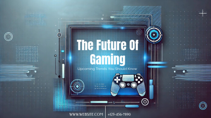 Future Of Gaming Background Youtube Channel Art template