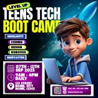 Future Tech Bootcamp For Teens Instagram Post template