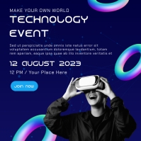 Dark Blue Future Technology Instagram Post Template | PosterMyWall