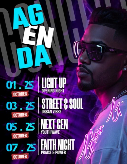 FUTURE VIBES NIGHT EVENT 传单(美国信函) template