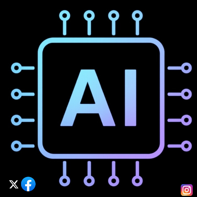 Futuristic AI design Instagram Post template