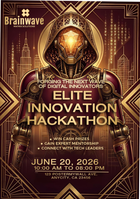 Brown Innovation Hackathon A4 Template | PosterMyWall