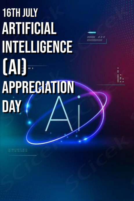 Futuristic Ai Neon  Poster Plakkaat template