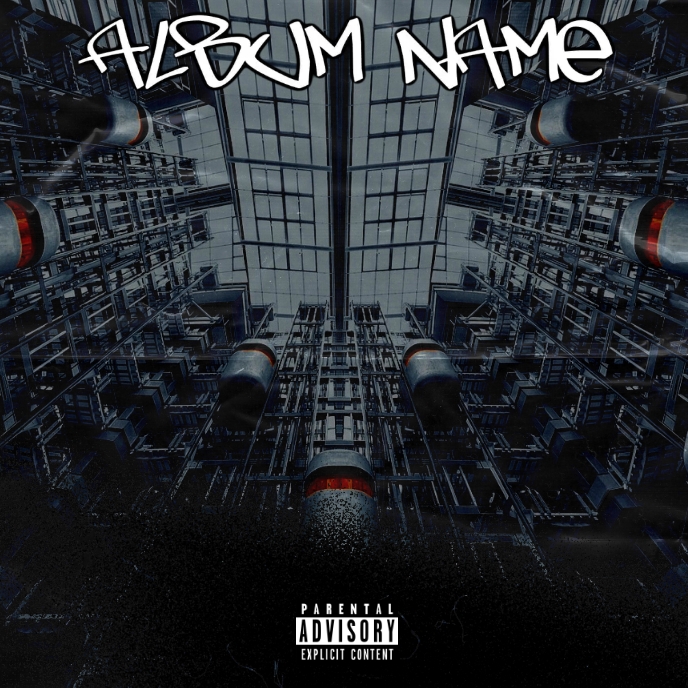 Futuristic album art template