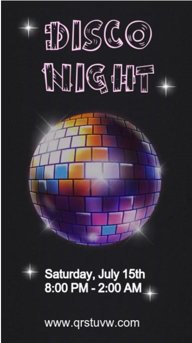 Futuristic Animated/video/mobile Vedio/party/night/disco/modern/purple/club/neon Instagram Reel template