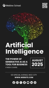 Futuristic Artificial Intelligence Course Ins Instagram Story template