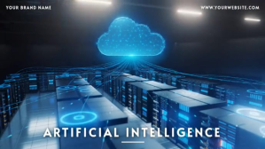 Синий Artificial Intelligence Presentation Template